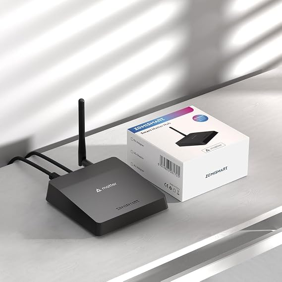 Matter Hub M1 Pro,Thread & Tuya Zigbee Gateway with Built-in IR Remote,Smart Home Bridge Works with Tuya Homekit, Alexa, Home Assistant hub,Support Wifi & LAN Internet