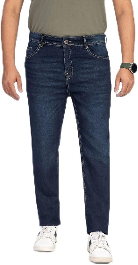 Men's Regular Fit Straight Leg Denim Jeans