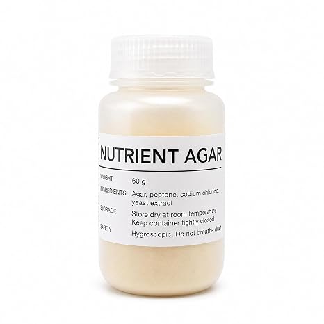 Nutrient Agar Powder to Grow Microorganisms, Bacteriological grade, in a Bottle (60 g)