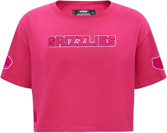 Pro Standard NBA Womens Womens NBA Classic Triple Pink Cotton Short Sleeve Boxy Tee