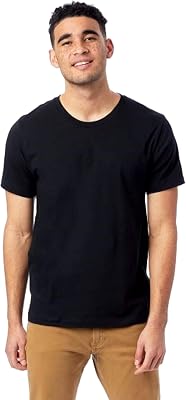 Alternative Mens T, Cool Blank Cotton Shirt, Short Sleeve Go-to Tee