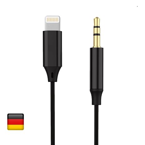 Woyax By Deji Compatible with iPhone Lightning Aux 3.5Mm Audio Cable 1.2M with Stereo Support