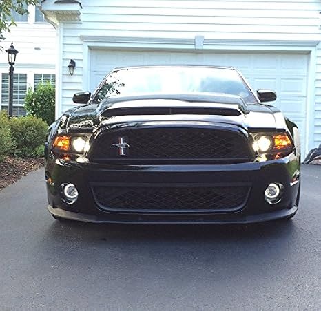 White LED Halo Fog Lamps Kit For 2005-2014 Ford Mustang Shelby GT500