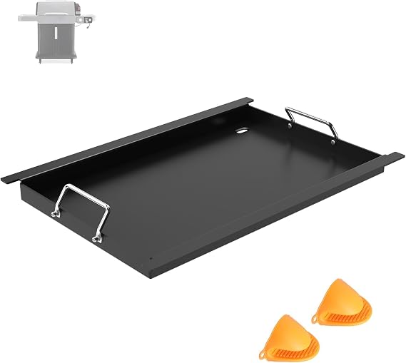 Griddle Insert for Ninja FlexFlame PG300 Series, Full Size Carbon Steel Griddle Insert Grill Parts for Ninja Flex Flame Replacement Parts for XSKFULGRIDLE