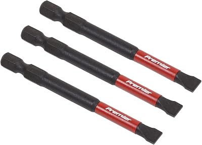 Sealey AK8253 3pc 75mm Slotted 6.5mm Impact Power Tool Bit Set