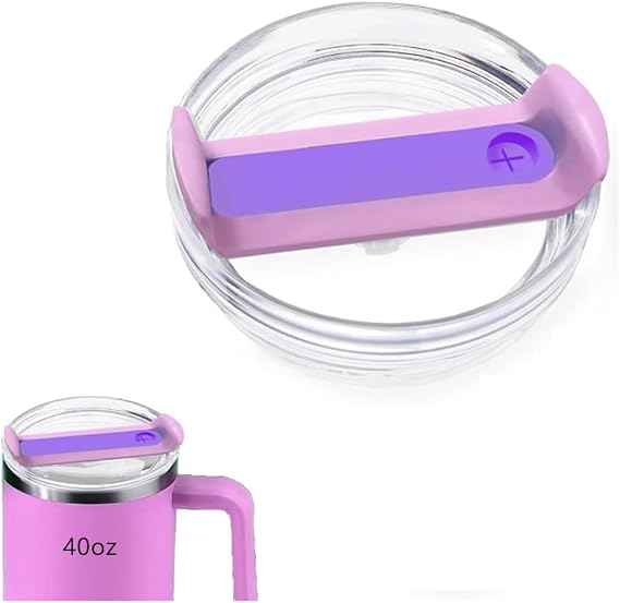 40 oz tumbler lid replacement Fit for Stanley Cup,Clear Replacement Lids, stanley cup lid replacement 40 oz,Purple Tumbler Covers for Stanley Cup Accessories,1 Pack
