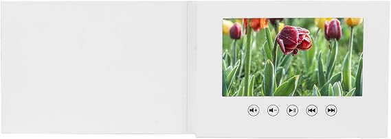 Video Greeting Card for Mothers Day, DIY 720P Video Brochure, Special Wishes Valentine Card for Thanksgiving Day, Christmas, 256M Memory (7in)