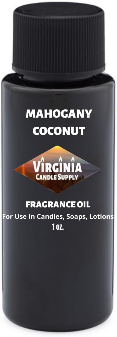 Mahogany Coconut Fragrance Oil (Our Version of The Brand Name) (1 oz Bottle) for Candle Making, Soap Making, Tart Making, Room Sprays, Lotions, Car Fresheners, Slime, Bath Bombs