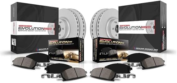 PowerStop Z17 Brake Pad & Fully Coated Rotor Kit Front & Rear CRK5828