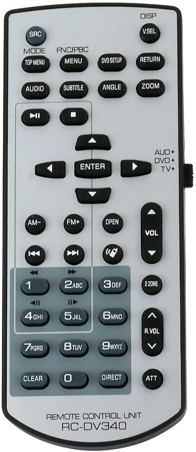 RC-DV340 Remote Control Replaced for Kenwood Audio System RCDV340