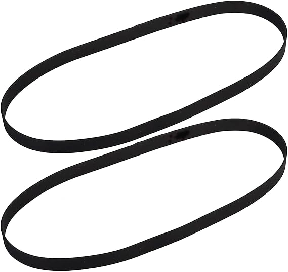 2Pcs Turntable Belt Rubber Flat Drive Belt Record Player 627mm X 4mm X 0.6mm Repeater Player Belt, Black