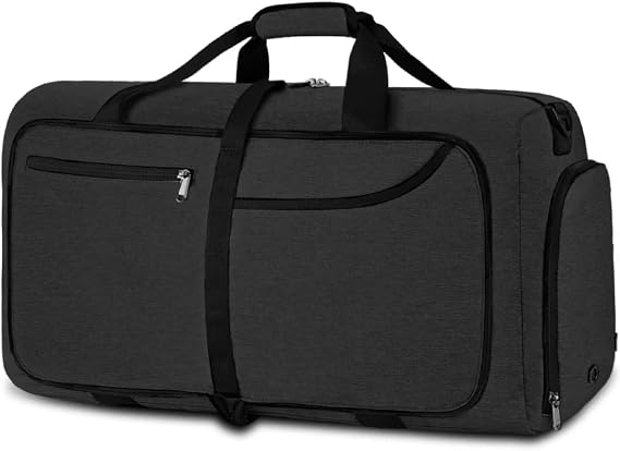 Small Travel Duffel Bag Foldable Valises for Men Women Overnight Bag with Shoes Compartment Duffle Bag
