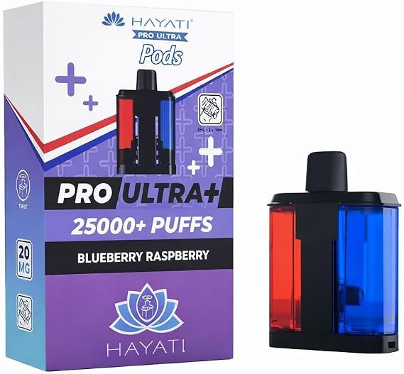 HAYATI Pro Ultra+ Blueberry Raspberry 25k Pod – Refillable System Easy Install (NEXT DAY DELIVERY)