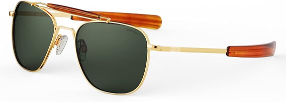 Randolph Eyewear Aviator Sunglasses for Men & Women Aviator II Non-Polarized & Polarized, 23k Gold UV Protection Sunglasses
