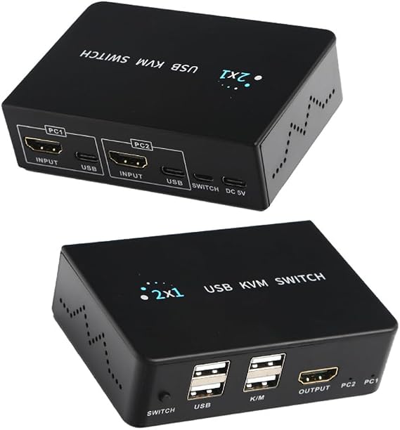 Dark 2xHDMI 4xUSB KVM SWITCH 4K/30Hz (DK-AC-KVMHD01)