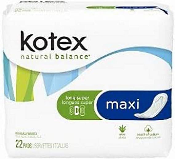 U by Kotex Security Maxi Feminine Pads, Heavy Absorbency, Unscented, 22 Count