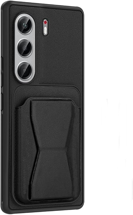 CONSTRAIN - Tecno Camon 40 Pro 5G ile uyumlu Kılıf Bikart Standlı Kartlıklı - Siyah