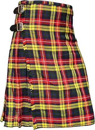 Best Scottish Traditional 8 Yards 16Oz 100% Acrylic Wool Tartan Kilt/Skirt - Kilts for Men