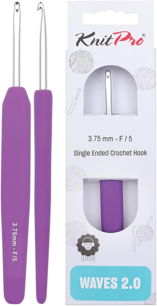 KnitPro Waves 2.0 Single-Ended Crochet Hooks | US Size F (3.75mm)