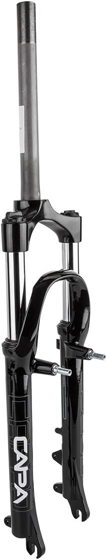 Rst Capa-T Suspension Fork - 26", 250mm-50mm, 25.4mm Steerer, Black | RST Capa-T 26in Suspension Fork with Coil Spring & Rebound Adjustment