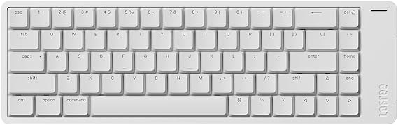 LOFREE Flow2 Low-Profile Mechanical Keyboard, Aluminum Alloy with Surfer Linear Switches, Rechargeable Wireless Keyboards with 3 Mode Connections for Windows, macOS (Silver, 68 Keys)
