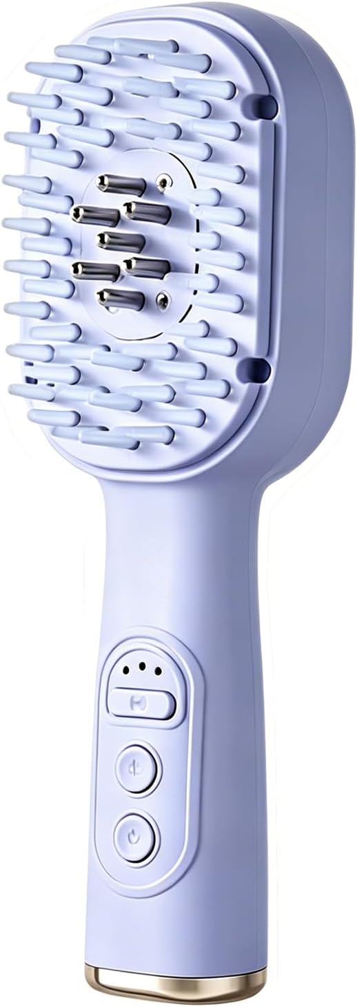 Electric Scalp Massager with Red Light Therapy, 4-in-1 Head Massager Brush, Cordless Scalp Oil Applicator for Relaxation, Itchy Scalp Relief, and Self-Care at Home
