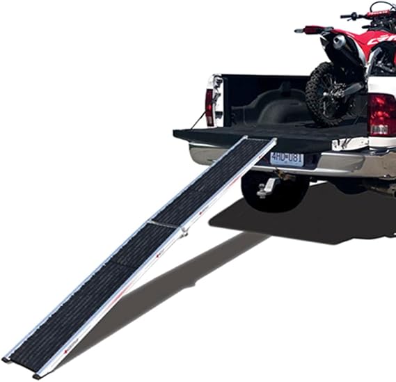 Caliber 13565 MX Pro Ramp, Foldable Ramp with Grips, 13" x 93" Black