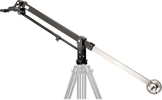 Proaim 7' Wave-2 Jib Crane for Camera, Gimbals & Pan Tilt Heads. for 75mm/100mm Fluid Heads. Payload up to 25kg / 55lb. Telescopic Design. 360 Panning Range (P-WV-2)