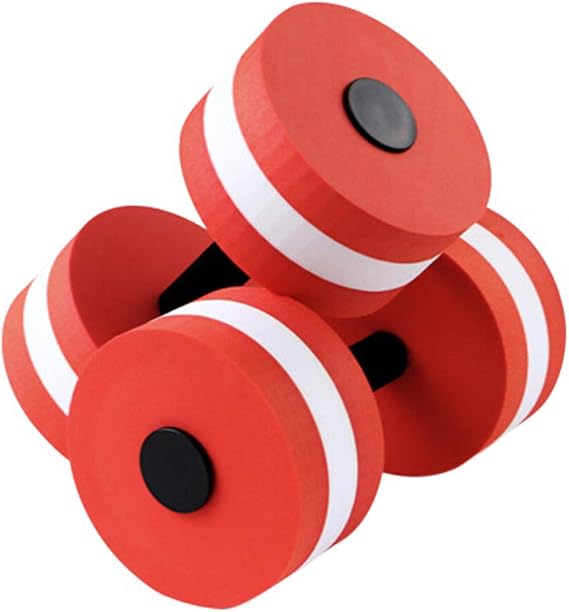 2Pc Water Dumbells Water Aerobic Exercise Foam Dumbbell Pool Resistance Aquatic Dumbbell EVA Yoga Barbell Exercise Fitness Equipment Exercises Equipment for Weight Loss