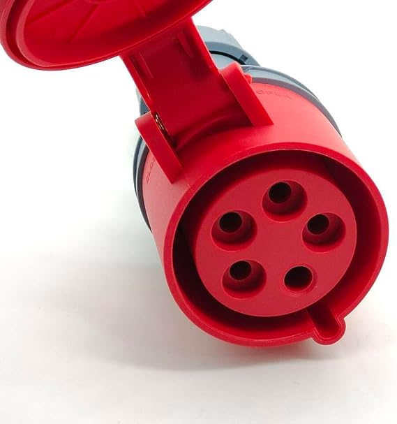 Elecbee Waterproof Industrial Socket Plug - 5Pin 32A 6h 380V-415V IP44 Rating