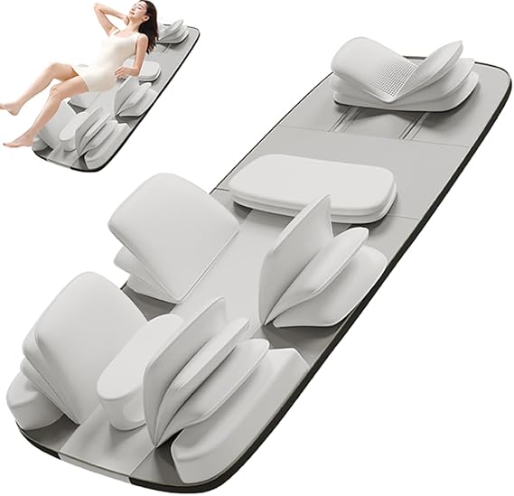 Full Body Massage Mat, Full Back Massagers with 28 Sets of Airbags, 4 Modes, 3 Levels of Timing, Adjustable Body Massager with 2 Tempareture Adjustable, Foldable Massagers for Back and Neck