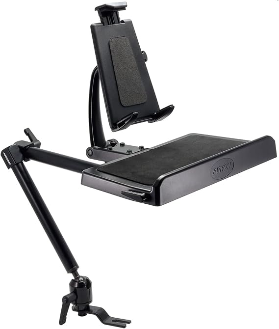 ARKON Mounts -Tablet And Keyboard Tray Combo Car Mount | Tablet Holder For Car | Professional-Grade Durability | Easy Installation | Keyboard Tray | Fits iPad and Samsung Tablets
