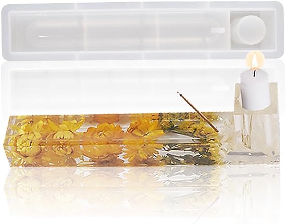 BIGEBO Incense Holder Resin Mold Incense Burner Stick Base Mold for Home Office Yoga Room 3D DIY Making Display Decor Crafts