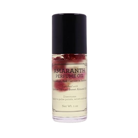 BEAUTE DE PROVENCE - Amaranth Refreshing Lightly Scented Floral Roll-On Perfume Body Oill - Body Oils for Women Perfume - Enriched w/Apricot Oil, Sweet Almond Oil, Fractionated Coconut Oil - 1 OZ