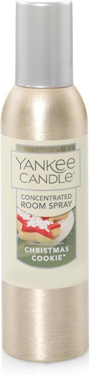 Yankee Candle Concentrated Room Spray Air Freshener, Instant Home Fragrance, Odor Eliminating Spray, Christmas Cookie (Pack of 1)