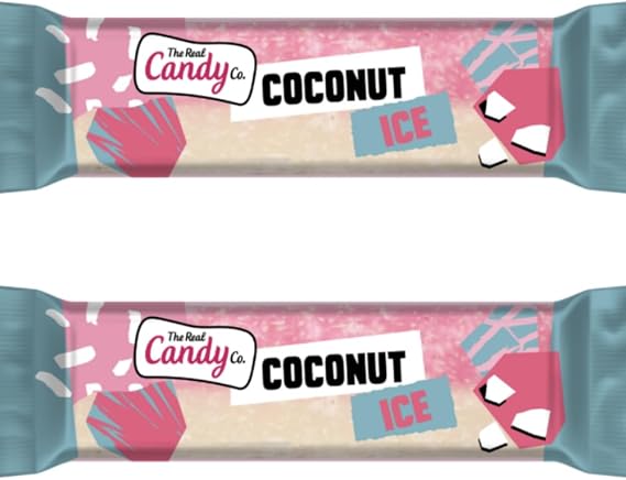Coconut Ice Bars, Two Pack, 130g Each, Classic Sweet Shop Treat