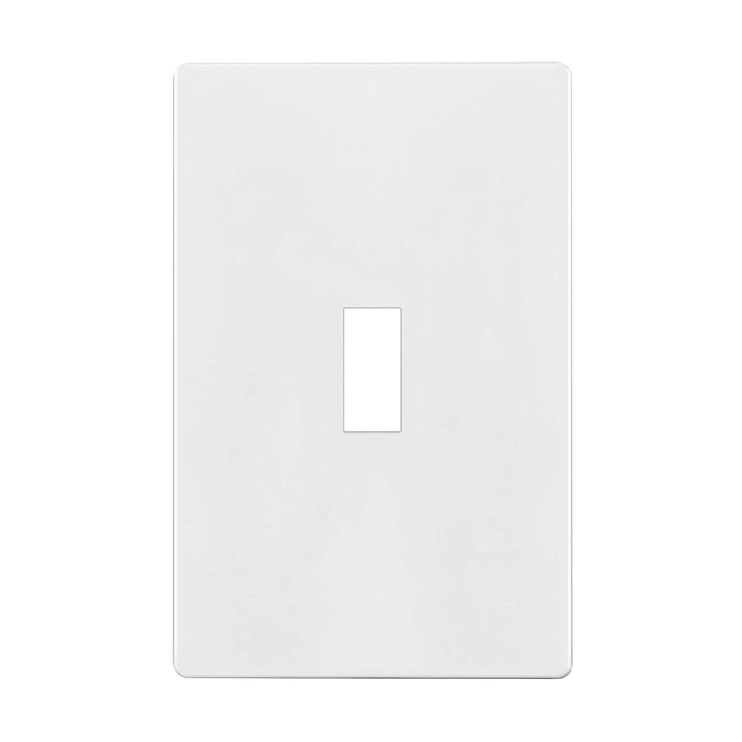 ENERLITES Screwless Toggle Switch Wall Plate, Child Safe Light Switch Cover, Standard Size 1-Gang 4.68 x 2.93, Unbreakable Polycarbonate Thermoplastic, UL Listed, SI8811-W, Glossy, White