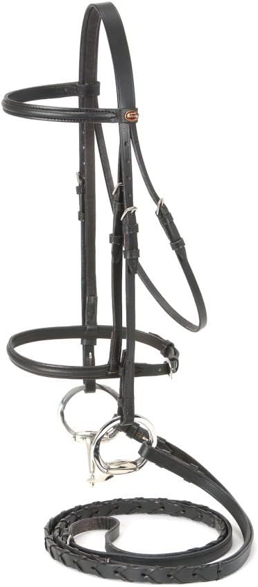 Tough 1 Silver Fox Raised Snaffle Bridle