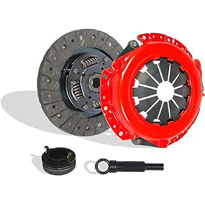 Clutch Kit Racing Clutch Stage 1; 05-107R | Compatible With Accent Gl Gls Gt SE Gs Base Sedan Hatchback 2001-2008 1.6L 1600CC l4 | GAS DOHC Naturally Aspirated | HD Woven Organic Sprung Disc