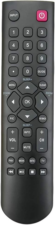 06-520W37-E003X Replacement Remote Applicable for TCL TV 40FD2700 48FD2700 | 49D100 LE19HDP11 LE46FHDE5300 23F3300 28D2700 32B2800 32D100 LE39FHDE3010 32D2700 40D100 LE32FHDE3010 LE40FHDE3010
