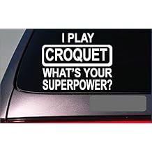 EZ-STIK Croquet SuperpowerG382 8" Sticker Decal Balls Game Set Mallet