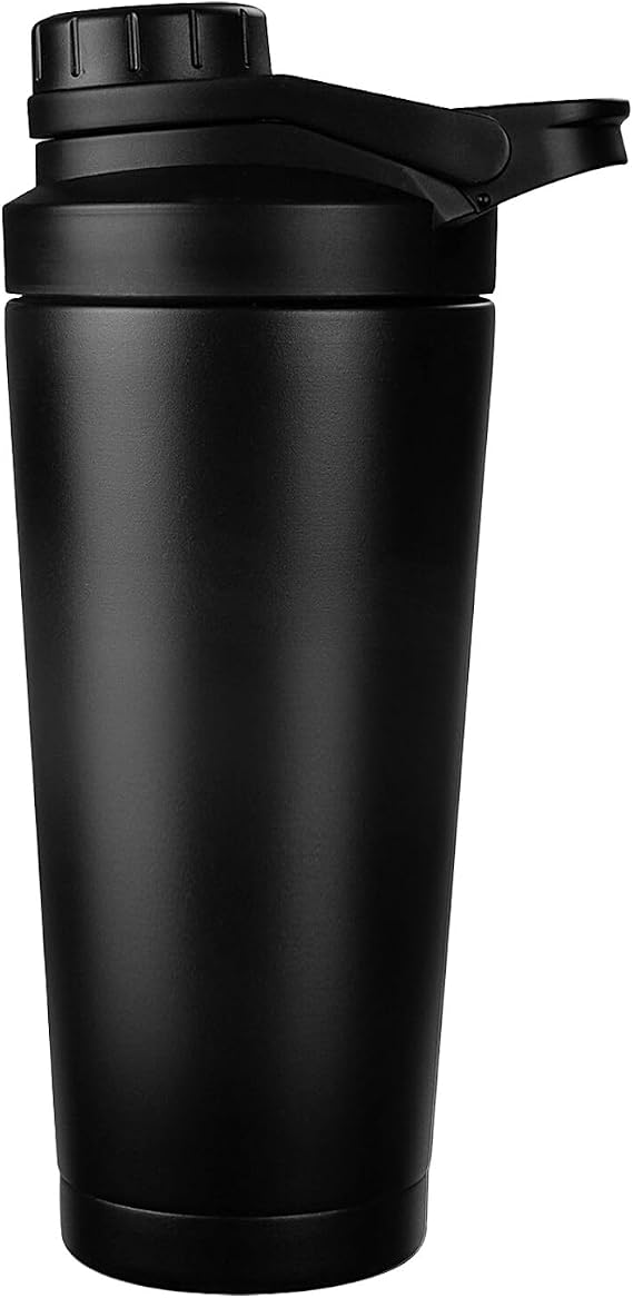 Protein Shaker Bottle 750ml, Stainless Steel Insulated Protein Shaker and Water Bottle,with Noise Free,BPA Free,Shaker for Protein Shakes, with Mixed Mesh,for Protein Shakes Gym Shaker