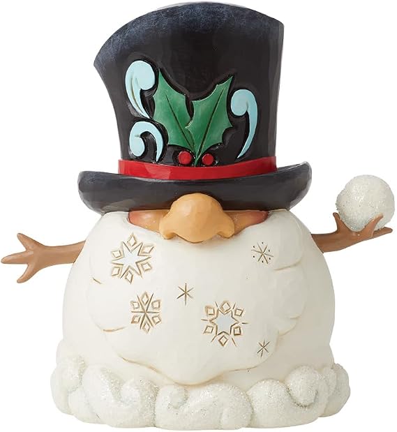 Enesco Jim Shore Heartwood Creek Snowman Gnome Figurine, 5.3 Inch, Multicolor