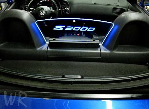 Wind Deflector for Honda S2000 Convertible | 1999-2009| Controls Backdraft Air Flow & Wind Noise | More Comfortable Ride | Laser Etched S2000 Design | Blue LED Illumination