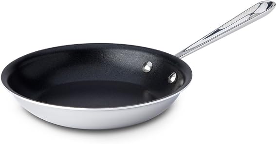 All-Clad 4108 NS Stainless Steel Tri-Ply Bonded Dishwasher Safe PFOA-free Non-Stick Fry Pan/Cookware