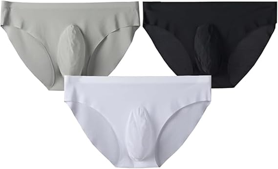 Ultra-thin Traceless Underwear Ice Silk Translucent Boxer Briefs U Pouch For Mens plus size Pack thin panties red male