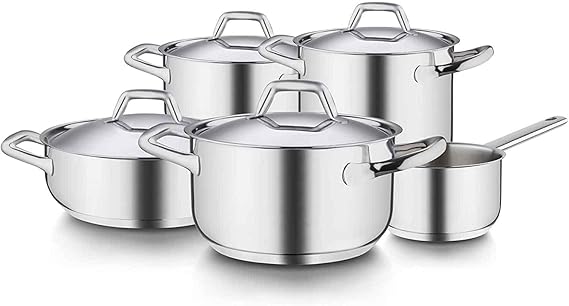 Barazzoni Cookware Set Chef line 9 pcs Made in Italy