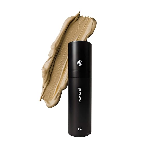 WOAK C4 Men's Tinted Moisturizer BB Cream Foundation (Light) | Color Correcting Camo Complex Hybrid Skin Care