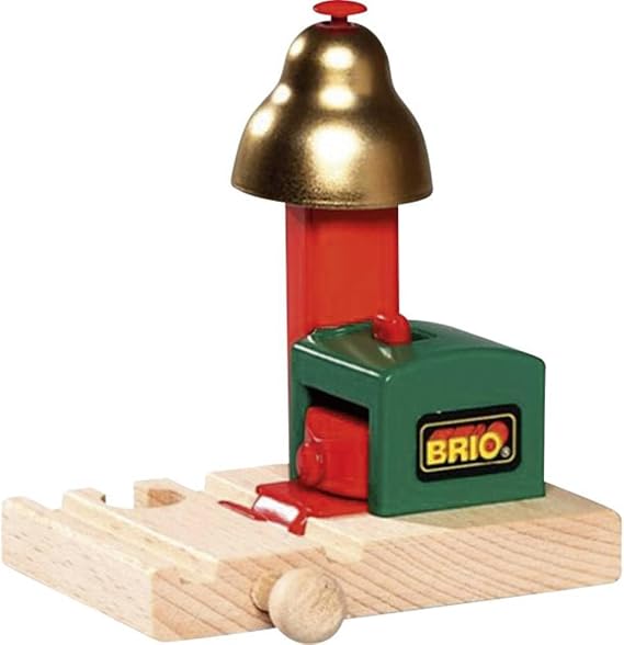 Brio Magnetic Bell Signal, Green - Accessory for Toy Train Sets, Ages 3 and Up