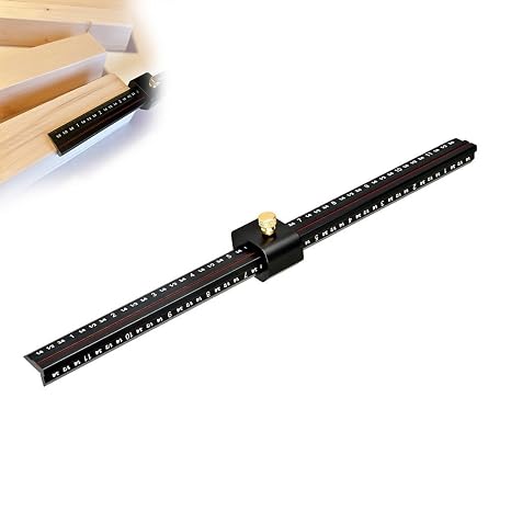 12 Inch Edge Ruler - Woodworking Precision Straight Edge Tool, Aluminum Alloy Corner Measuring Ultimate for Woodworking